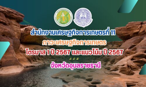 ภาวะเศรษฐกิจการเกษตร ไตรมาส 1 ปี 2567 จังหวัดอุบลราชธานี