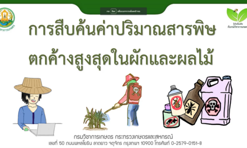 การสืบค้นค่าปริมาณสารพิษตกค้างสูงสุดในผักและผลไม้